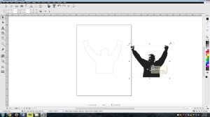 Draw a contour cut path around the figure and send to cutter. Now you have a vinyl silhouette isolated from a photograph!